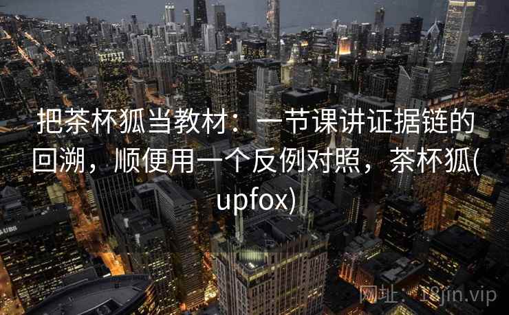 把茶杯狐当教材：一节课讲证据链的回溯，顺便用一个反例对照，茶杯狐(upfox)